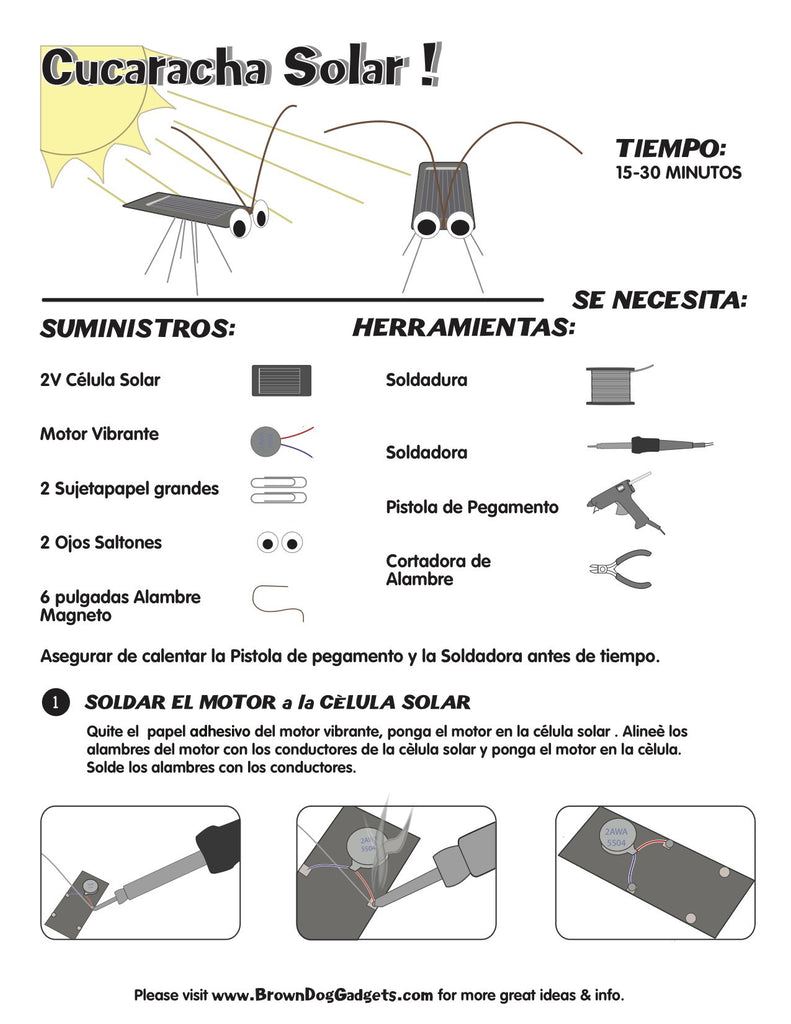 Nuevas Instrucciones De La Cucaracha Solar